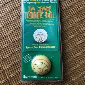 Jim Rempe Training-Ball Special Pool Training Manual 20 Page and Ball 2 Sided